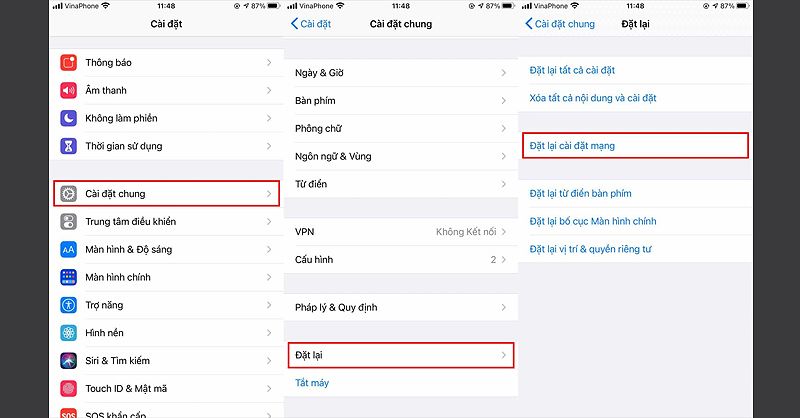 Đặt lại cài đặt mạng iPhone để kết nối với Apple Watch