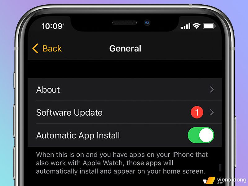 Hình ảnh hướng dẫn cập nhật hệ điều hành Apple Watch