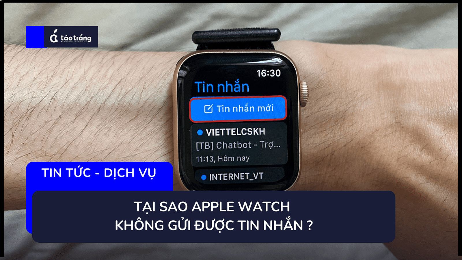 Hình ảnh minh họa về sự cố không gửi được tin nhắn trên Apple Watch.