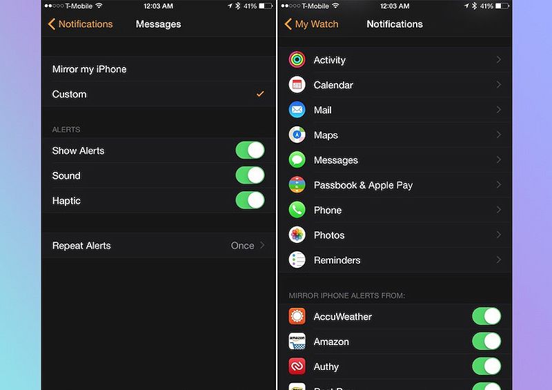 Hướng dẫn mở quyền thông báo cho ứng dụng trên Apple Watch.
