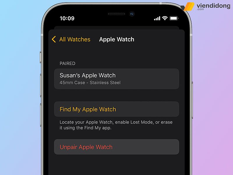 Kiểm tra cảm biến trên Apple Watch