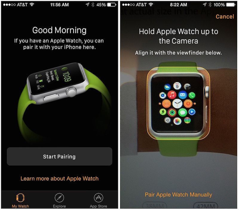 Nhấn vào 'Start Pairing' trong ứng dụng Apple Watch để tiếp tục kết nối.